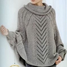 modele poncho tricot femme