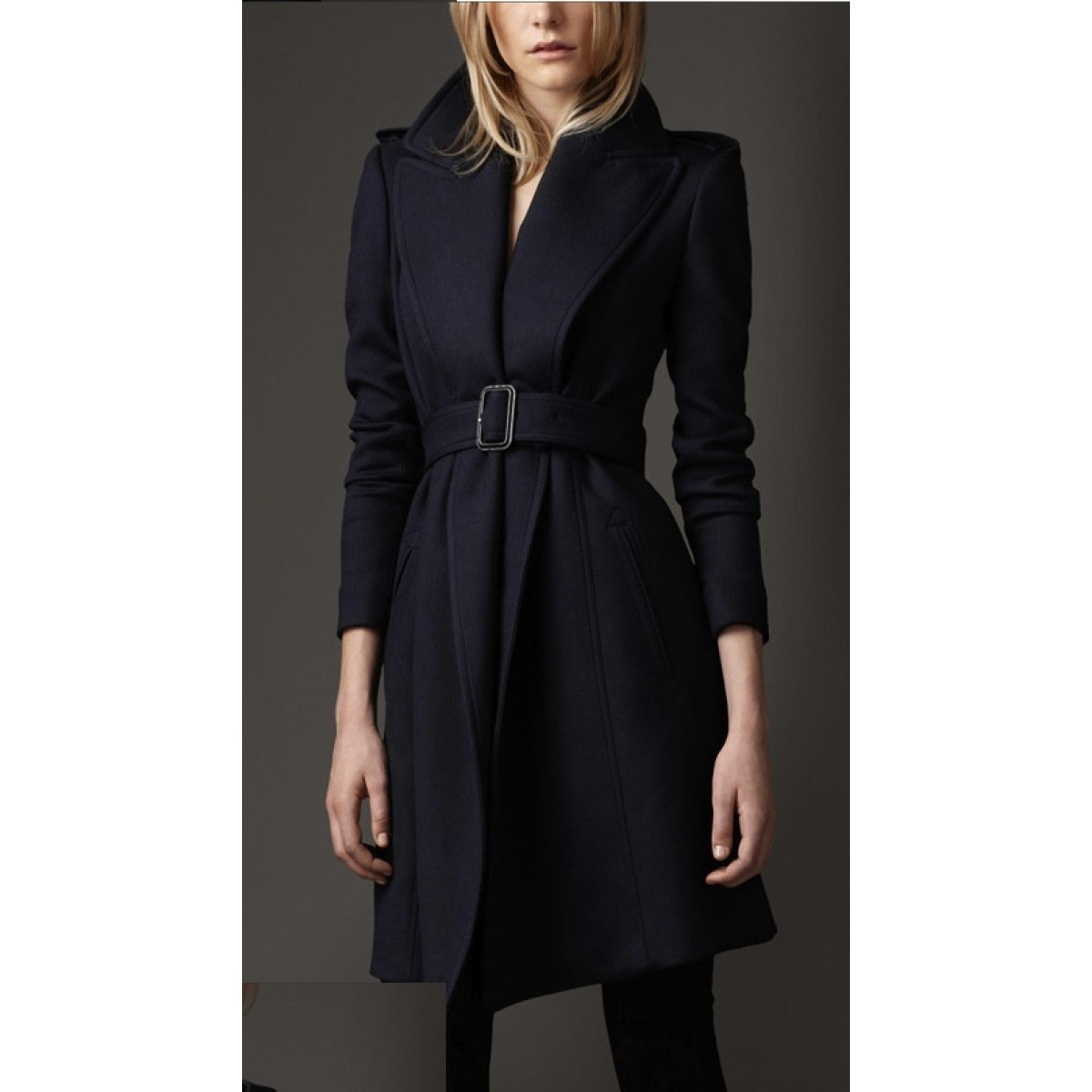 Manteau Long Femme En Laine - Trench-Coat Pour Automne/Hiver, Polyester, Coupe Décontractée, Taille S à XXXL
