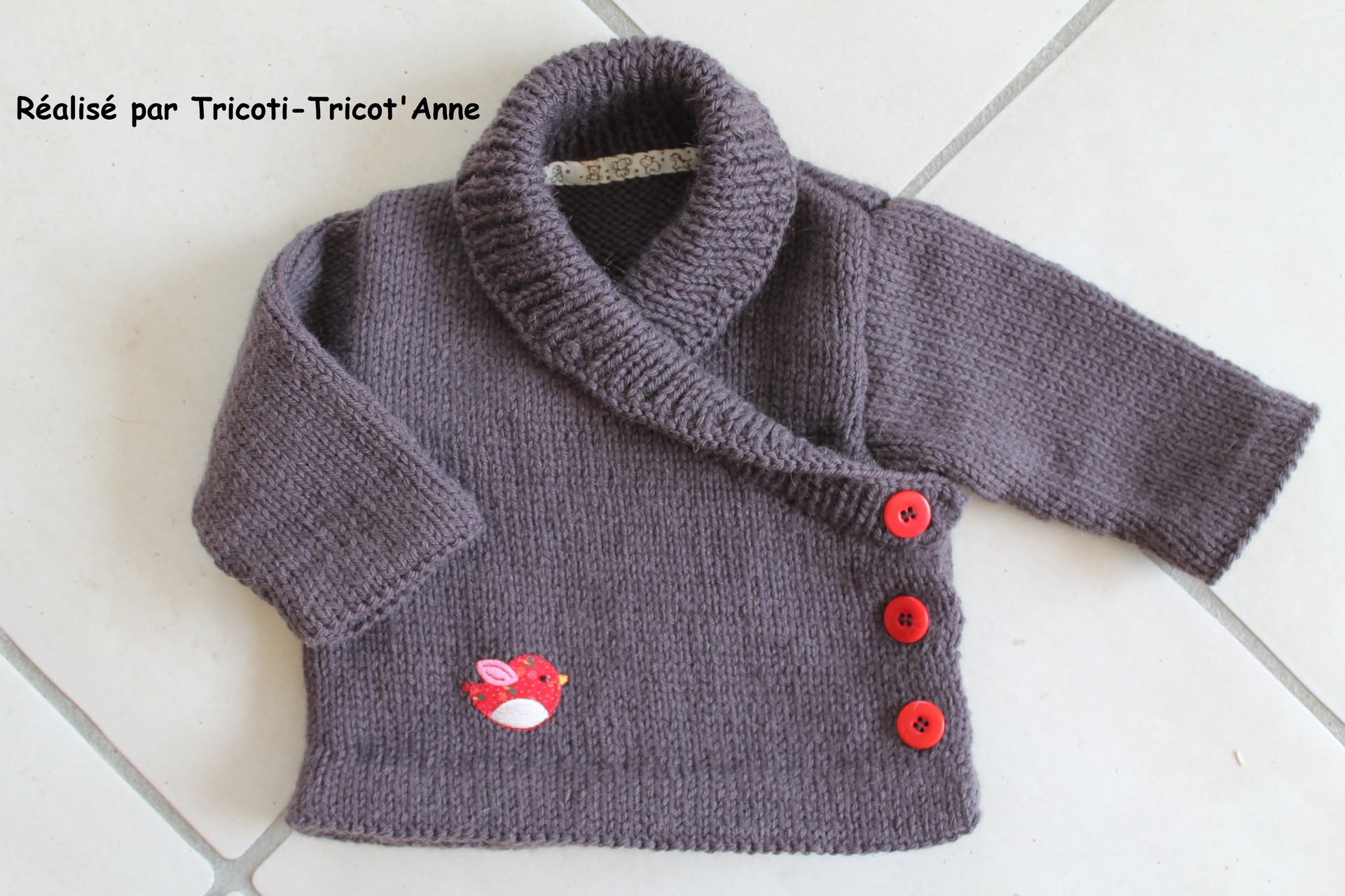 cardigan bebe fille a tricoter