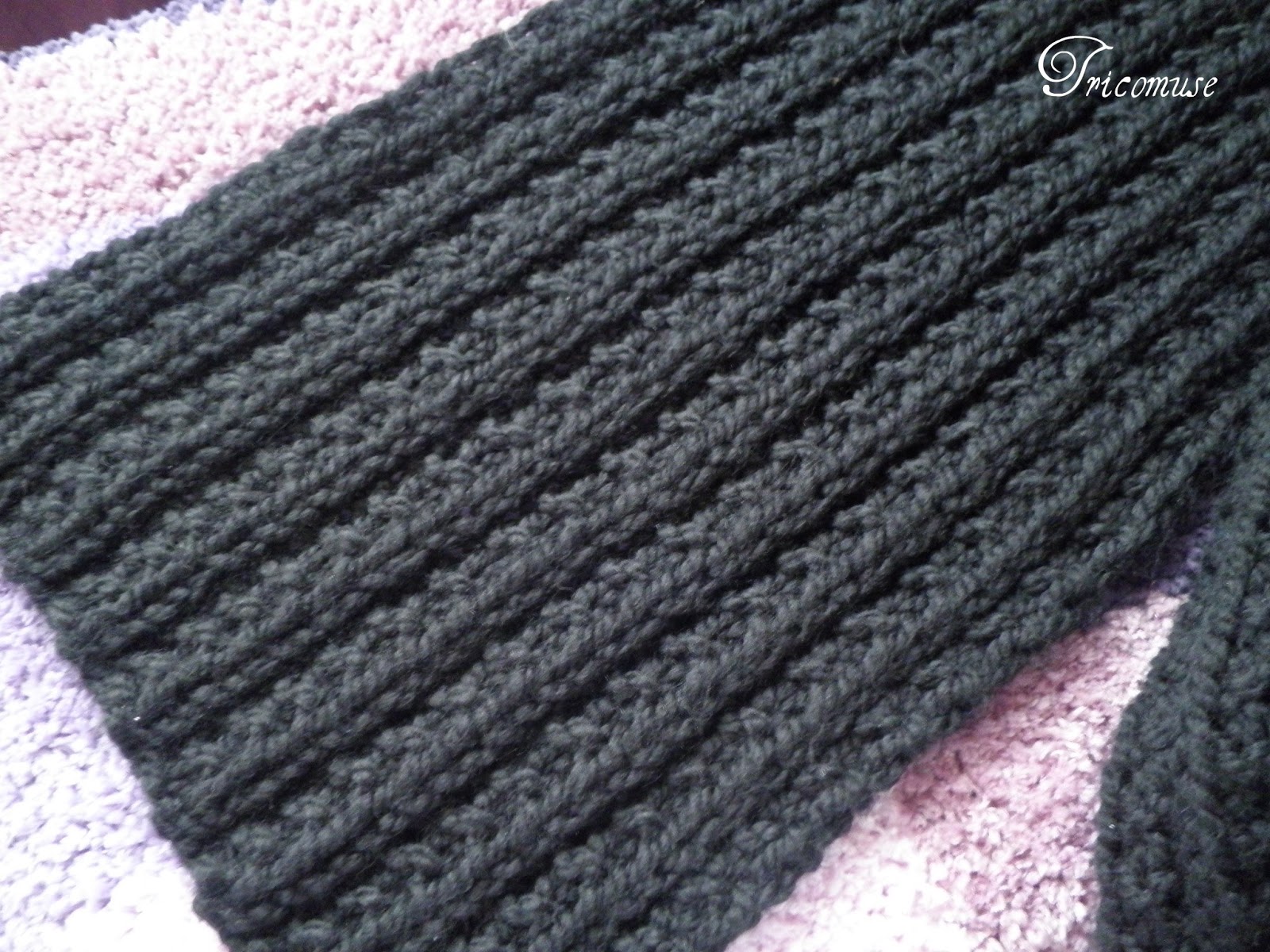 tricoter une echarpe d'homme